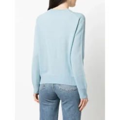 360Cashmere Sweater Blue - Elegant Dameoverdel i Mykt Kasjull -Dame-strikkegensere Salg unnamed file 893