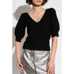 Kate Spade V-hals Strikkgenser i Svart - Elegant og Tidløs Dameoverdel -Dame-strikkegensere Salg unnamed file 927