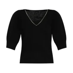 Kate Spade V-hals Strikkgenser i Svart - Elegant og Tidløs Dameoverdel -Dame-strikkegensere Salg unnamed file 930